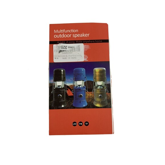 Multi-Function Outdoor Lantern Speaker LED Light FM Radio Solar U2C 5-in-1 USB - Picture 3 of 7